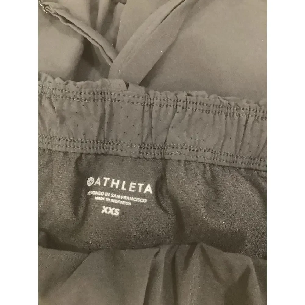 Athleta Speedwork Black Crossover Strap Featherweight Built in Brief Romper XXS - Picture 6 of 7